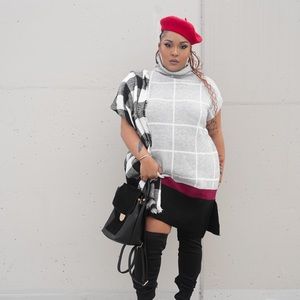 Cowl Neck Sweater Dress | Size L-XL